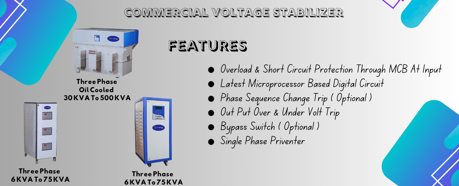 commercial voltage stabilizer